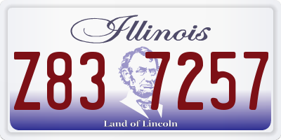 IL license plate Z837257