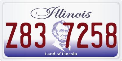 IL license plate Z837258