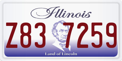 IL license plate Z837259