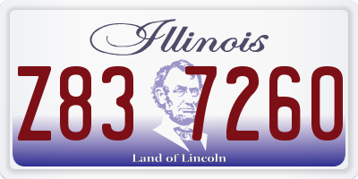 IL license plate Z837260
