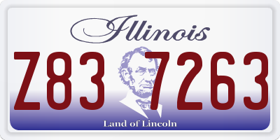IL license plate Z837263