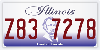 IL license plate Z837278