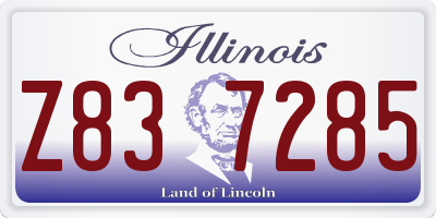 IL license plate Z837285