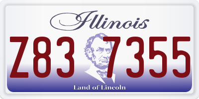 IL license plate Z837355