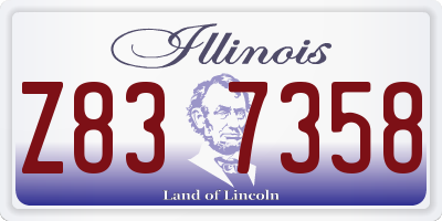 IL license plate Z837358