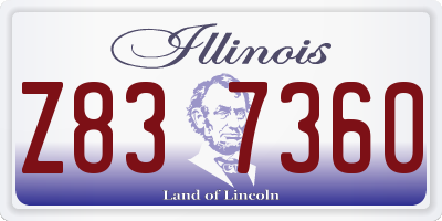 IL license plate Z837360