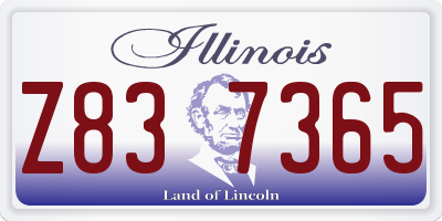 IL license plate Z837365