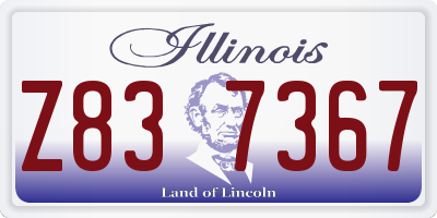 IL license plate Z837367