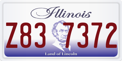 IL license plate Z837372