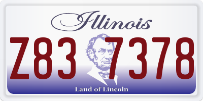 IL license plate Z837378
