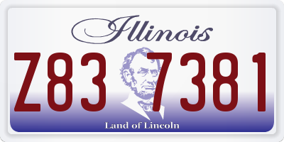 IL license plate Z837381