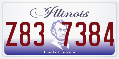 IL license plate Z837384