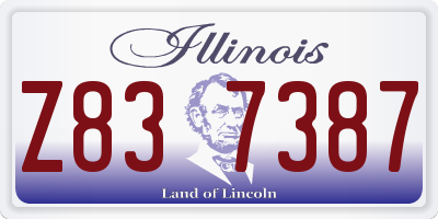 IL license plate Z837387