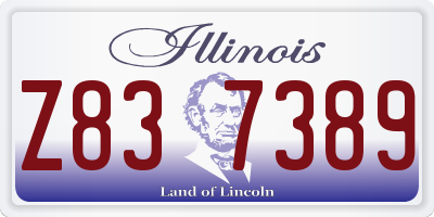IL license plate Z837389