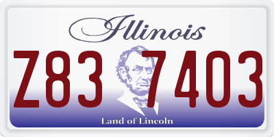 IL license plate Z837403