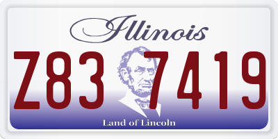 IL license plate Z837419