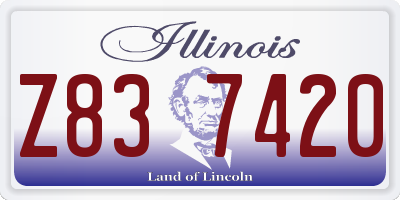 IL license plate Z837420