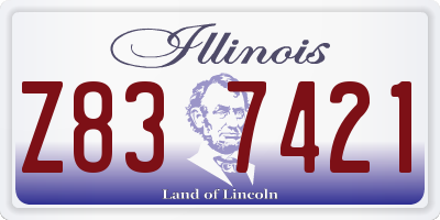 IL license plate Z837421