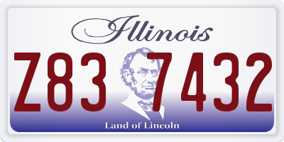 IL license plate Z837432