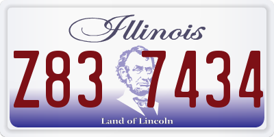 IL license plate Z837434