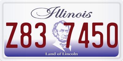 IL license plate Z837450