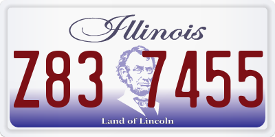 IL license plate Z837455