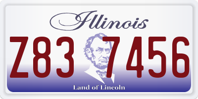 IL license plate Z837456
