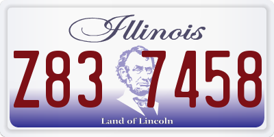 IL license plate Z837458