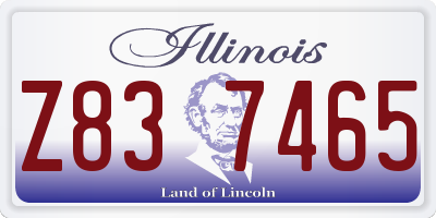 IL license plate Z837465