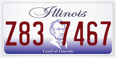 IL license plate Z837467