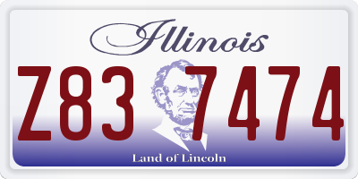 IL license plate Z837474