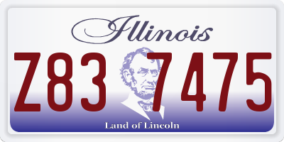 IL license plate Z837475