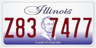 IL license plate Z837477