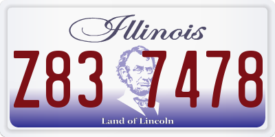 IL license plate Z837478