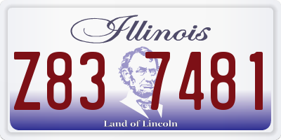 IL license plate Z837481
