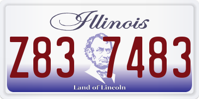 IL license plate Z837483