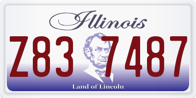 IL license plate Z837487