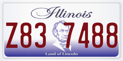 IL license plate Z837488