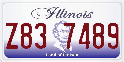 IL license plate Z837489