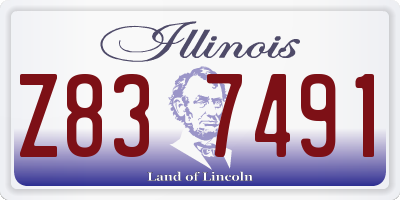 IL license plate Z837491