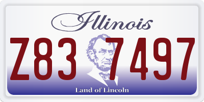 IL license plate Z837497