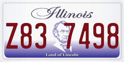 IL license plate Z837498