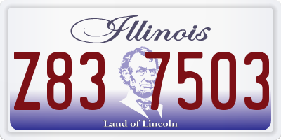 IL license plate Z837503