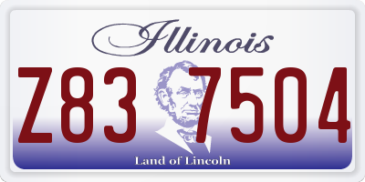 IL license plate Z837504