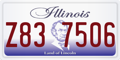 IL license plate Z837506