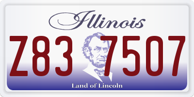 IL license plate Z837507