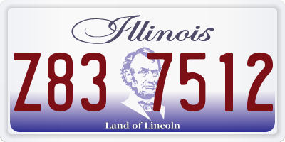 IL license plate Z837512