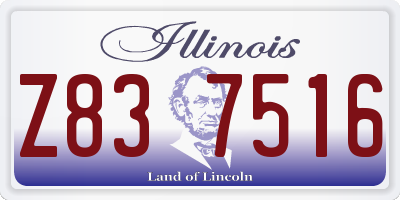 IL license plate Z837516
