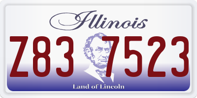 IL license plate Z837523
