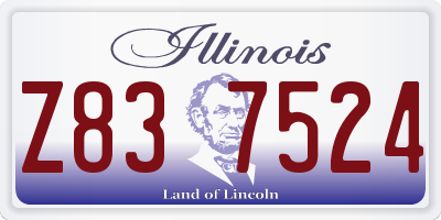 IL license plate Z837524